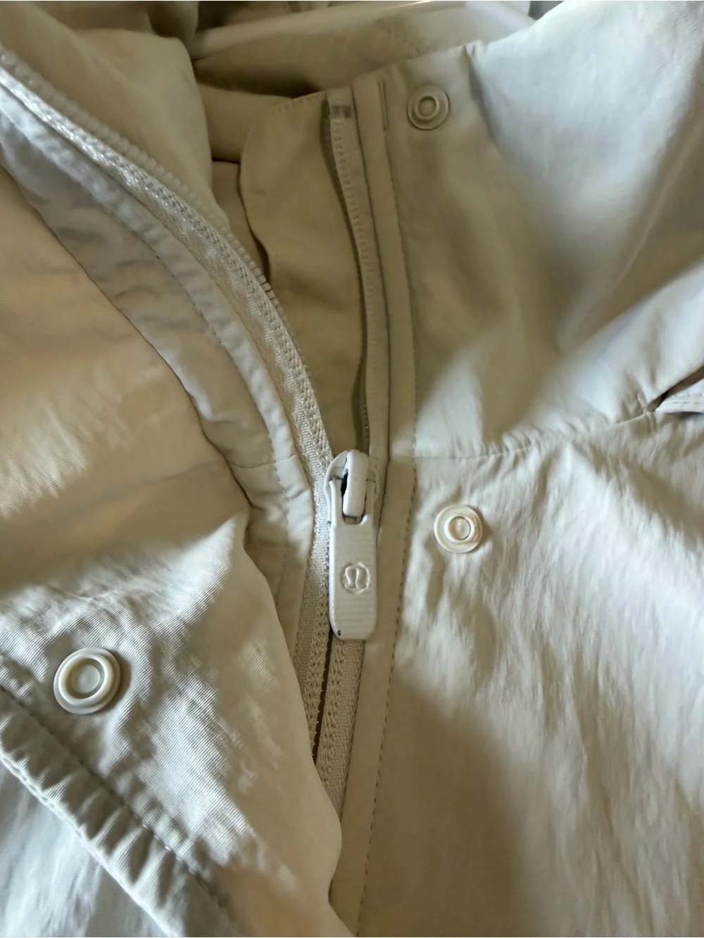 lululemon athletica Cream Lightweight Hooded Shirt Jacket
